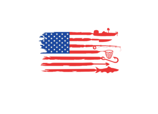 Fishing Flag vinyl sticker